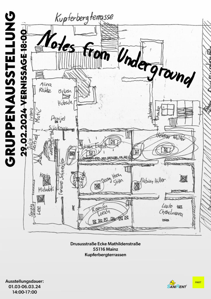 Notes from Underground, Gruppenausstellung, Kupferbergterrasse Mainz
