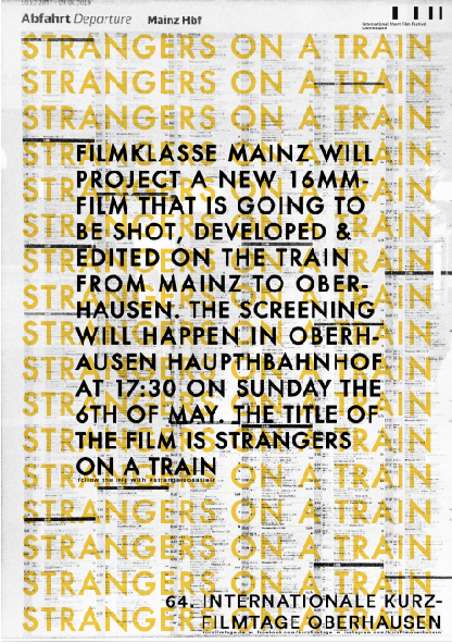 STRANGERS ON A TRAIN at Internationale Kurzfilmtage Oberhausen